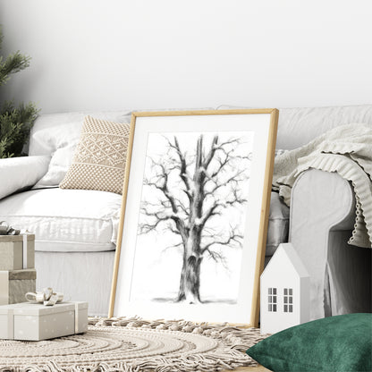 Winter Tree Print | Nature Wall Art