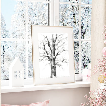 Winter Tree Print | Nature Wall Art