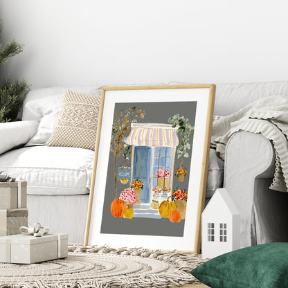 Winter Shop Print | Grey