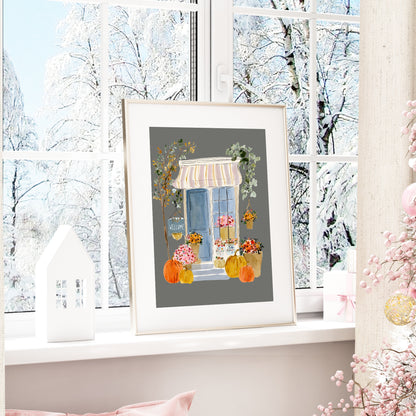 Winter Shop Print | Grey