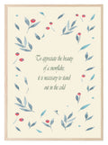 To Appreciate the Beauty of a Snowflake Print | Quote Wall Art | Beige - Larosier Prints