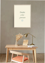 Snowflakes Are Kisses From Heaven Print | Quote Wall Art | Beige - Larosier Prints