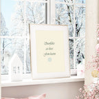 Snowflakes Are Kisses From Heaven Print | Quote Wall Art | Beige - Larosier Prints