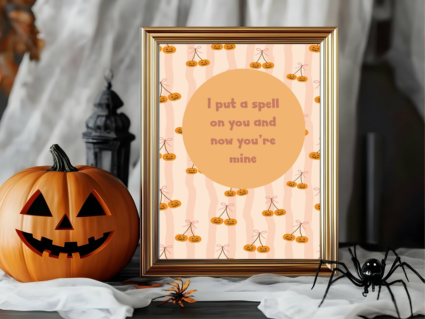 I Put a Spell on You Print | Halloween Wall Art | Cherry Pumpkins