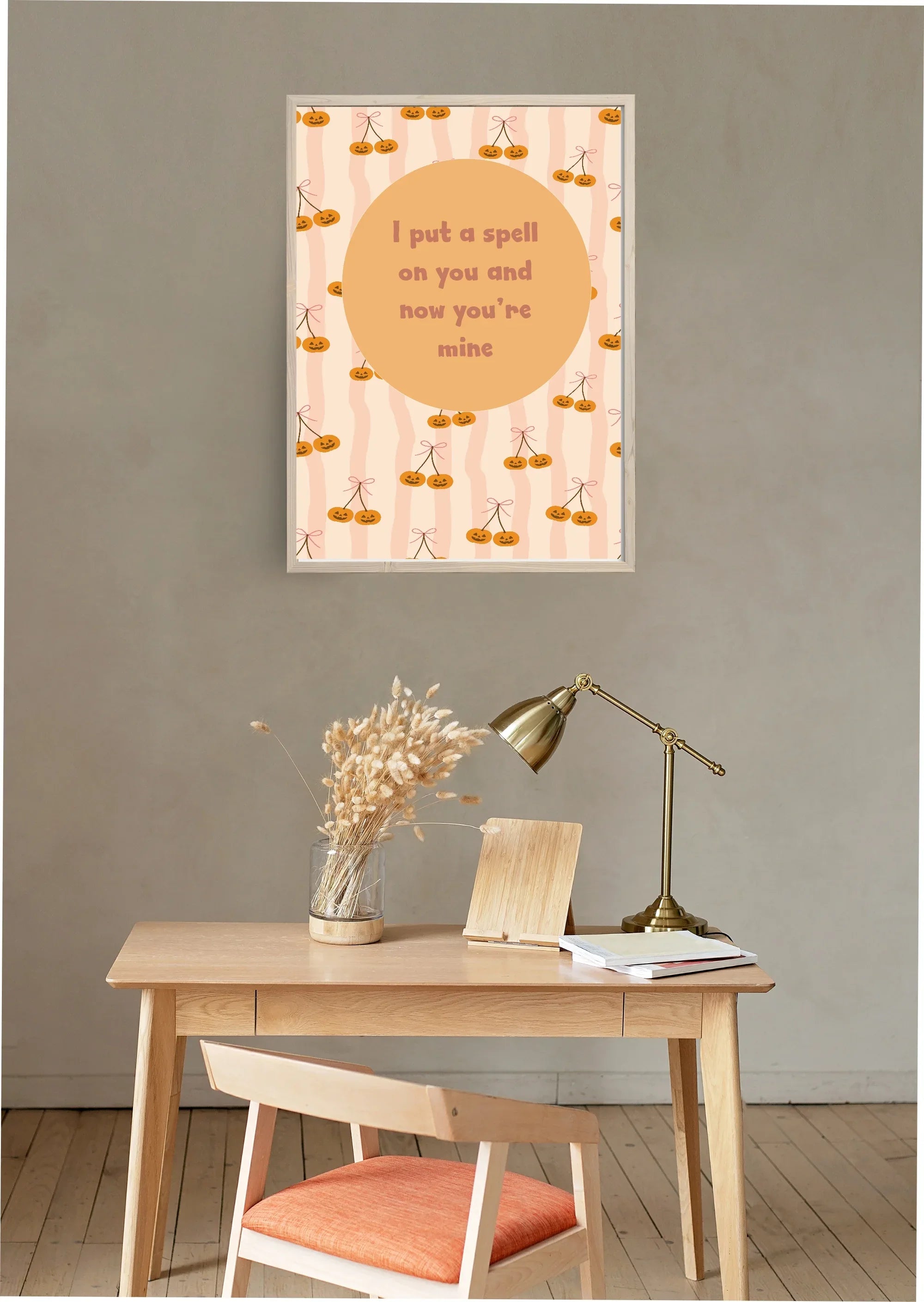 I Put a Spell on You Print | Halloween Wall Art | Cherry Pumpkins - Larosier Prints