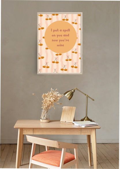 I Put a Spell on You Print | Halloween Wall Art | Cherry Pumpkins