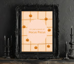 It’s Just a Bunch of Hocus Pocus Print | Halloween Wall Art | Orange Checkered Pumpkin Pattern - Larosier Prints