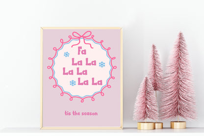 Fa La La La La La La Print |  Seasonal Wall Art