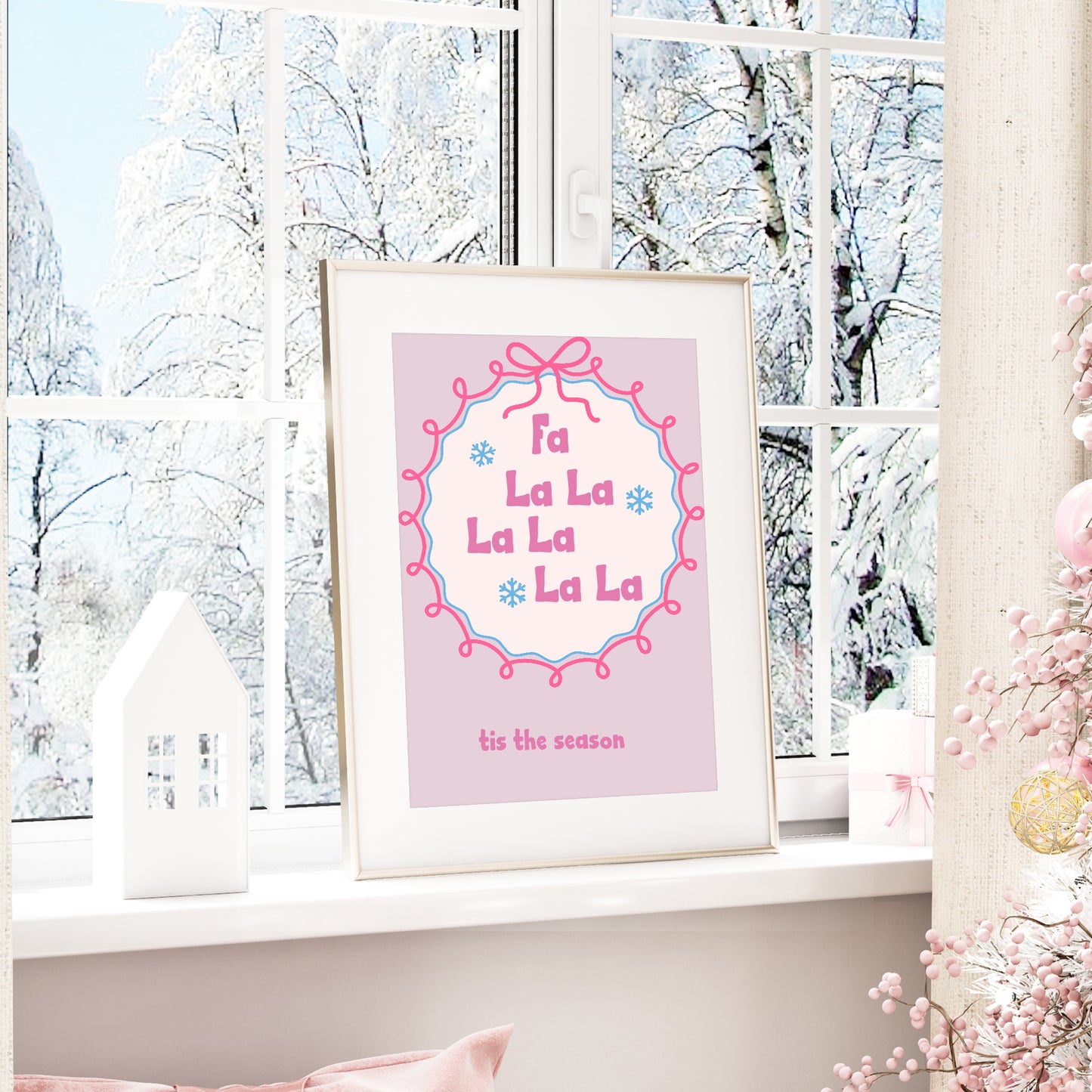Fa La La La La La La Print |  Seasonal Wall Art
