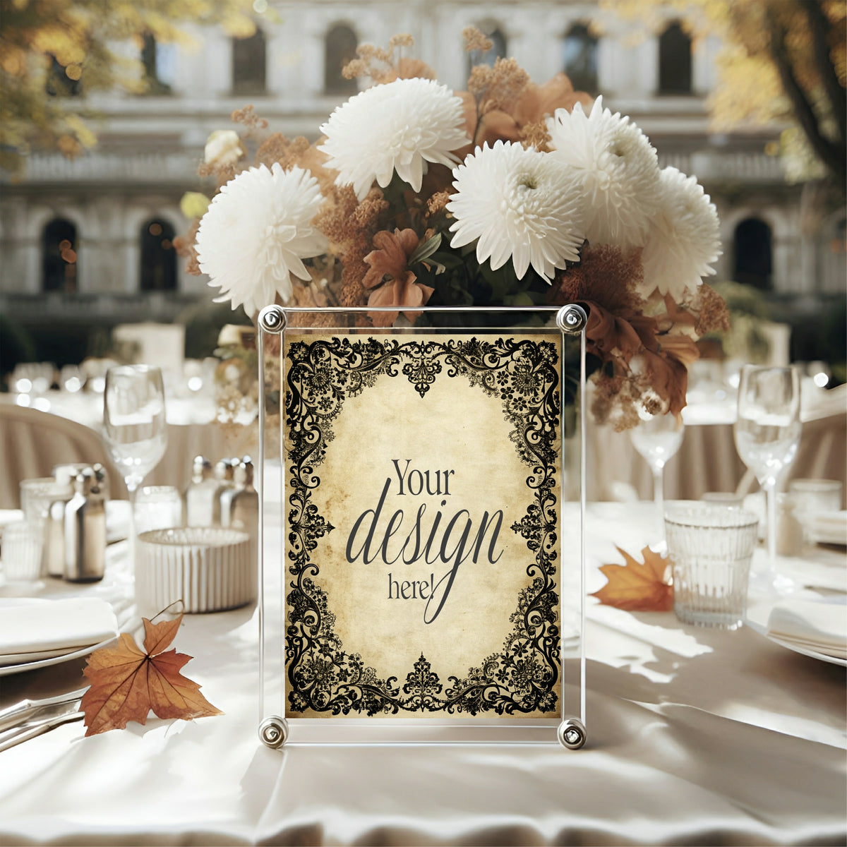 Personalised Black Lace Wedding Sign | Custom Wording