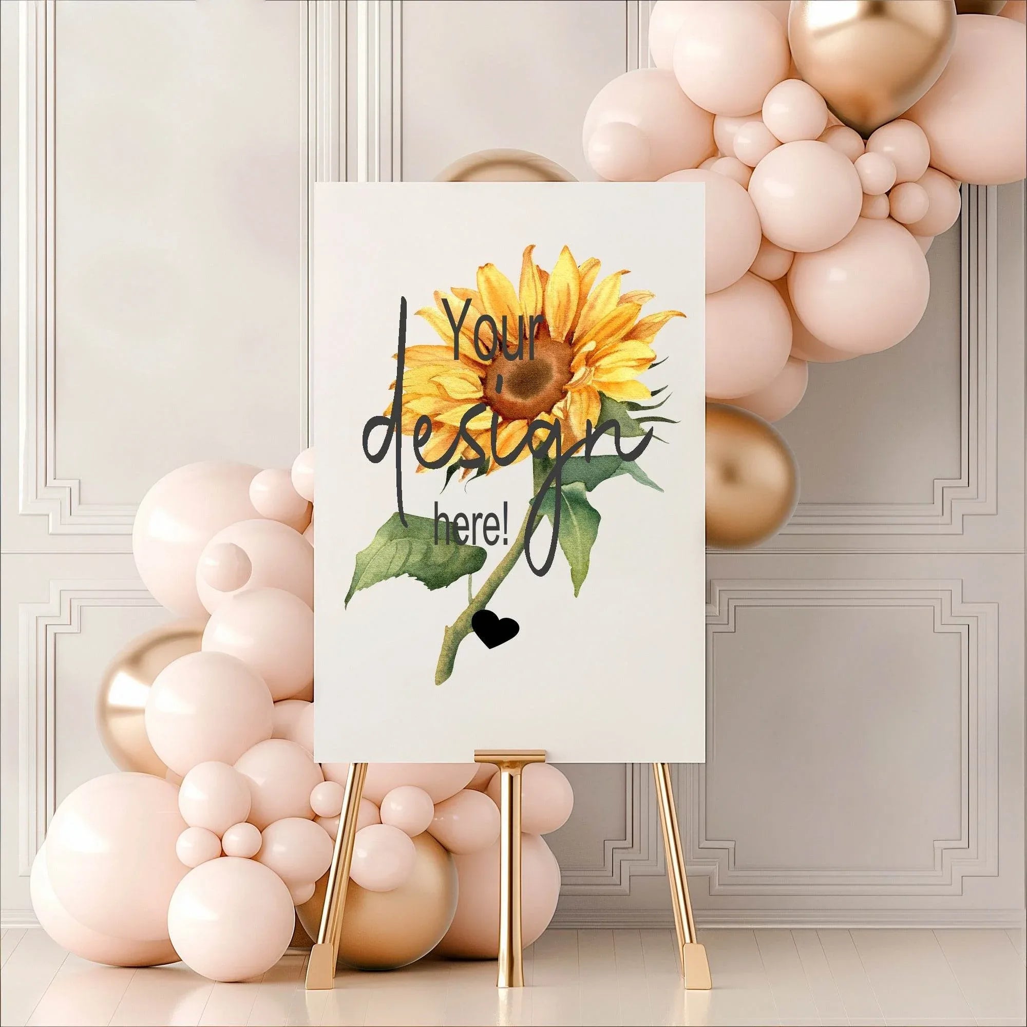Sunflower Custom Bespoke Wedding Party Sign - Larosier Prints