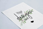 Green & White Rose Custom Bespoke Wedding Party Sign - Larosier Prints