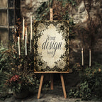 Personalised Black Rose Wedding Sign | Custom Wording