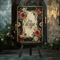 Personalised Gothic Floral Wedding Sign | Custom Wording