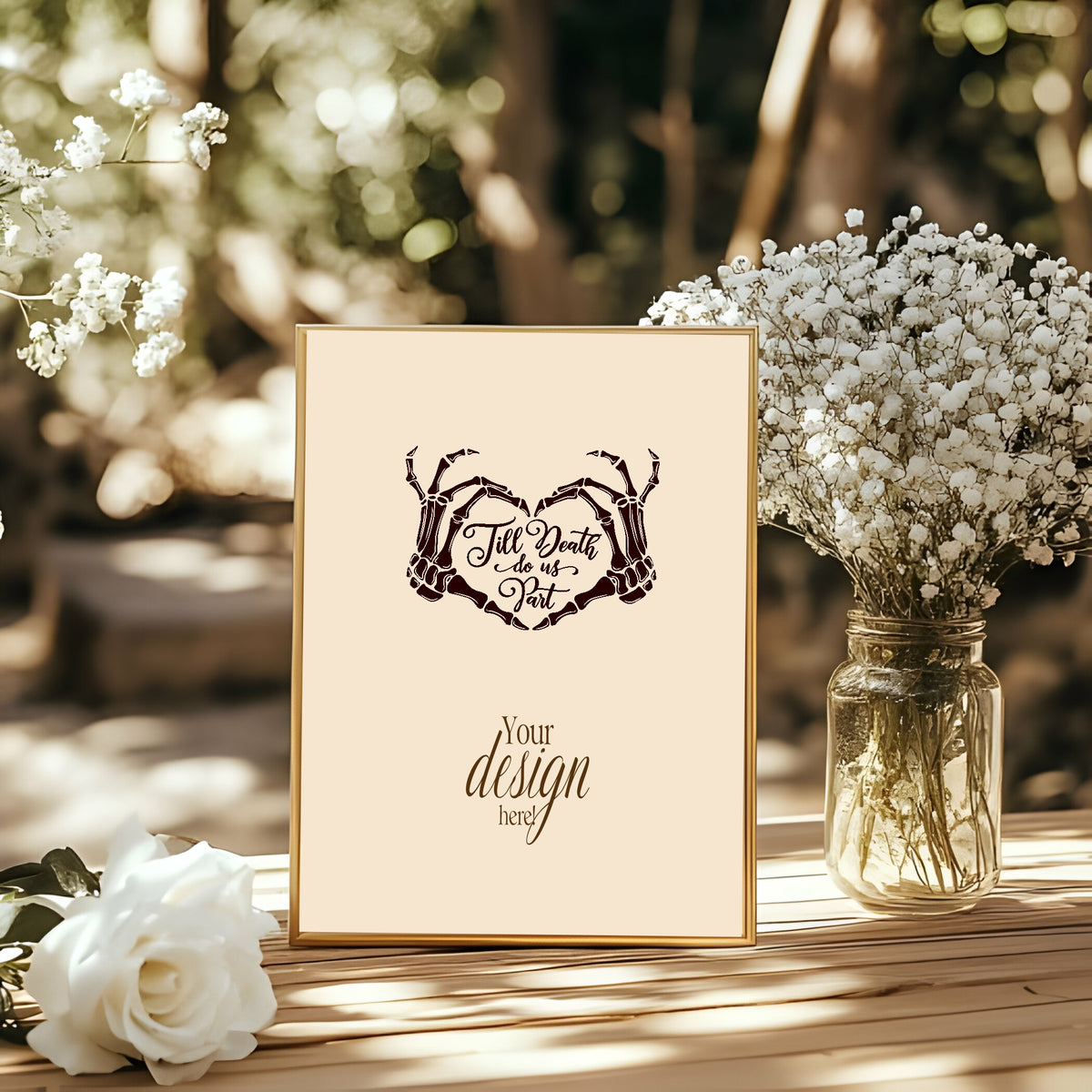 The Lovers Tarot Custom Bespoke Wedding Sign | Beige, White or Charcoal