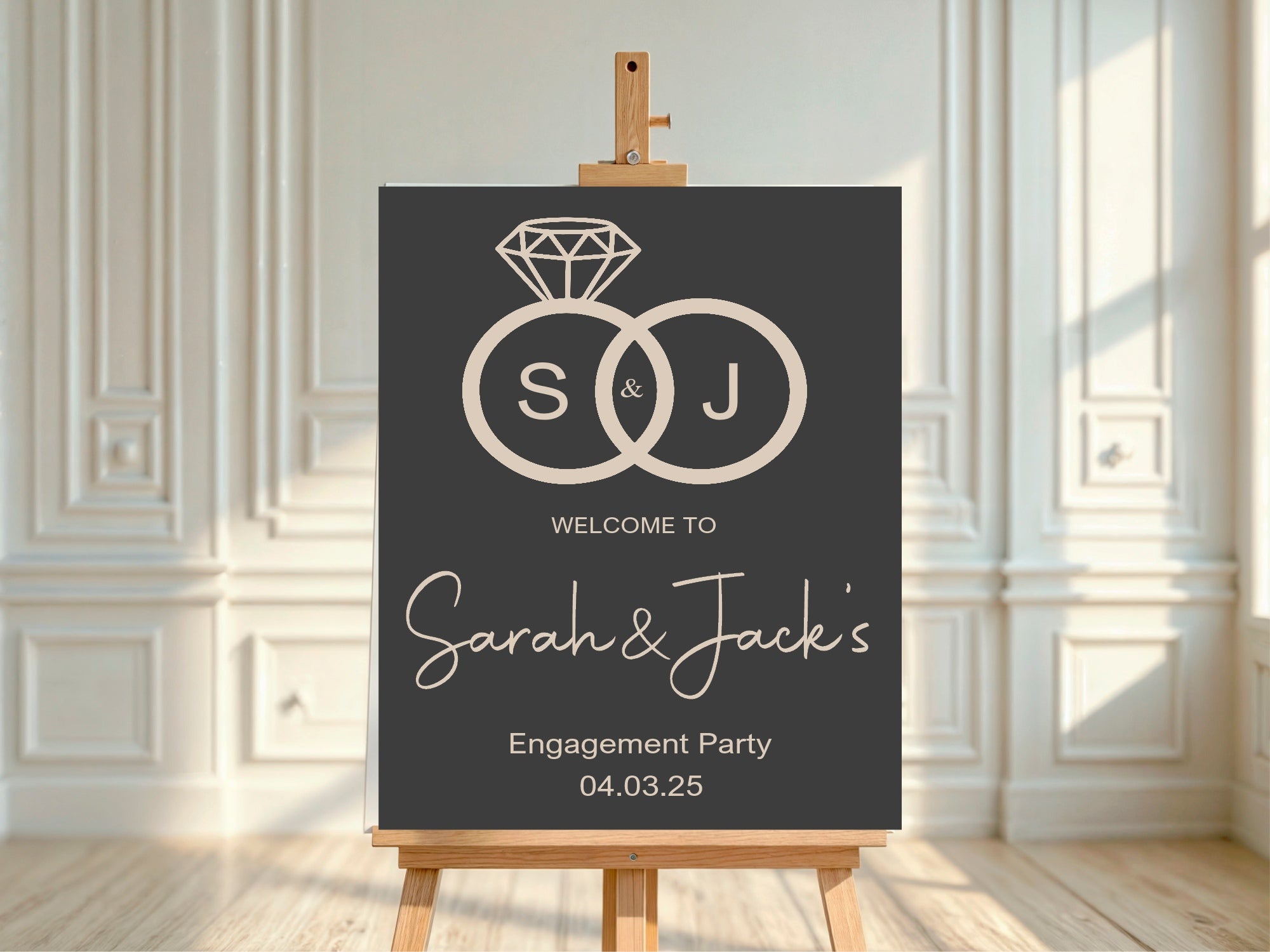 Diamond Ring Engagement Party Invitations | Personalised | Pack of 10