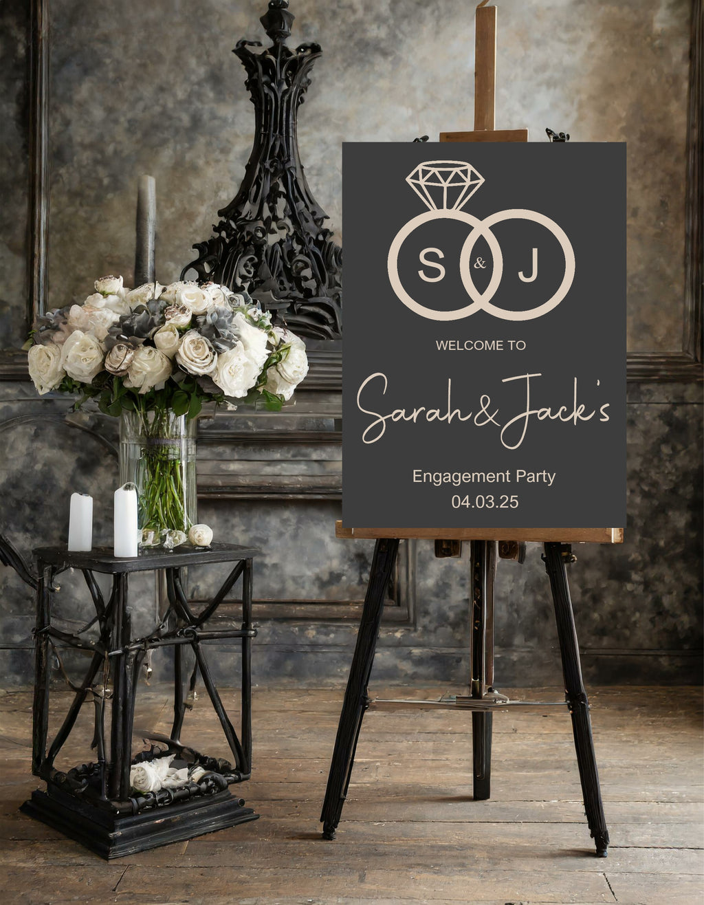 Diamond Ring Engagement Party Invitations | Personalised | Pack of 10
