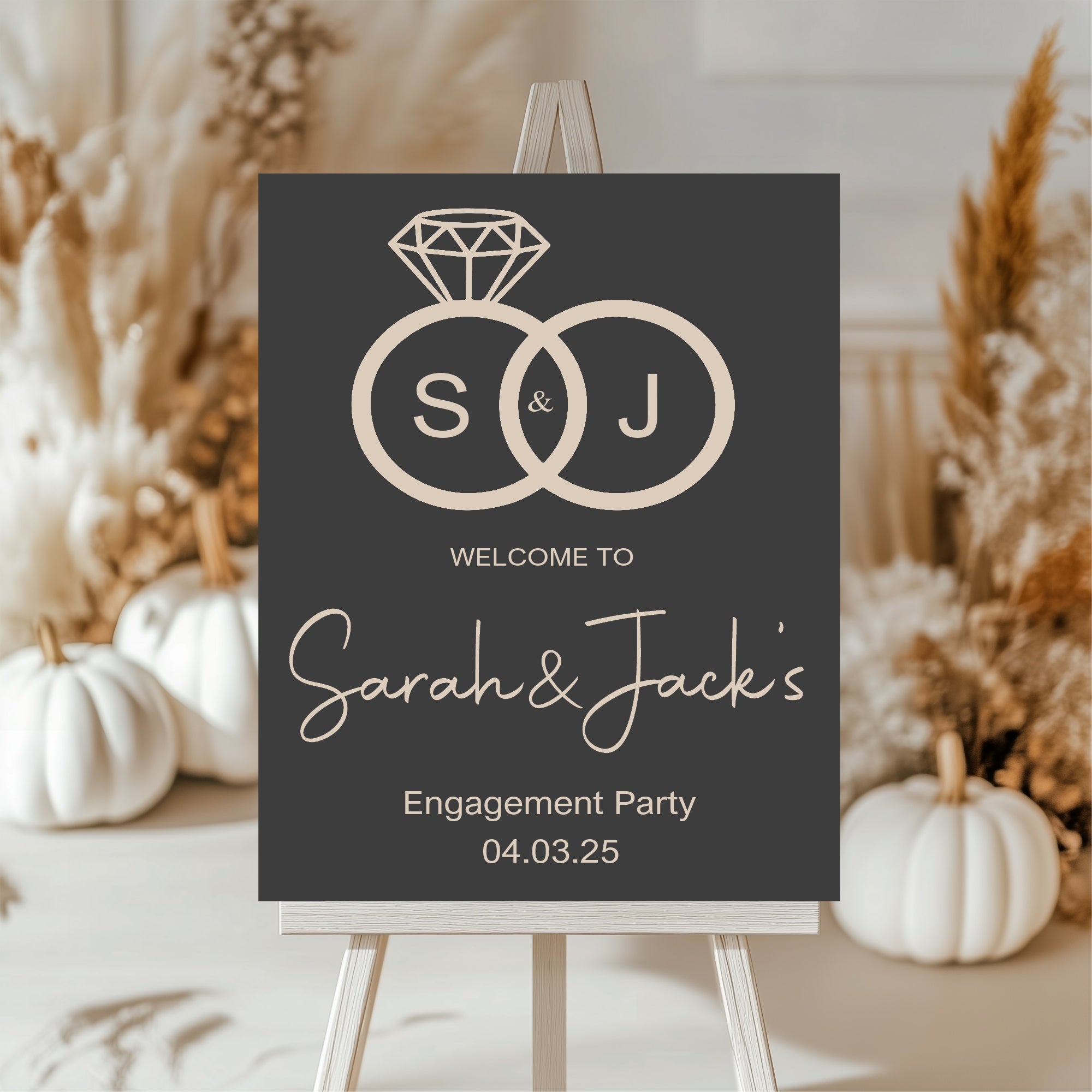 Diamond Ring Engagement Party Invitations | Personalised | Pack of 10