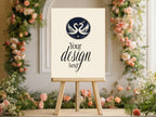 Celestial Swan wedding custom wording sign detail