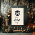 Celestial Swan wedding custom wording sign