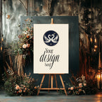 Celestial Swan wedding custom wording sign