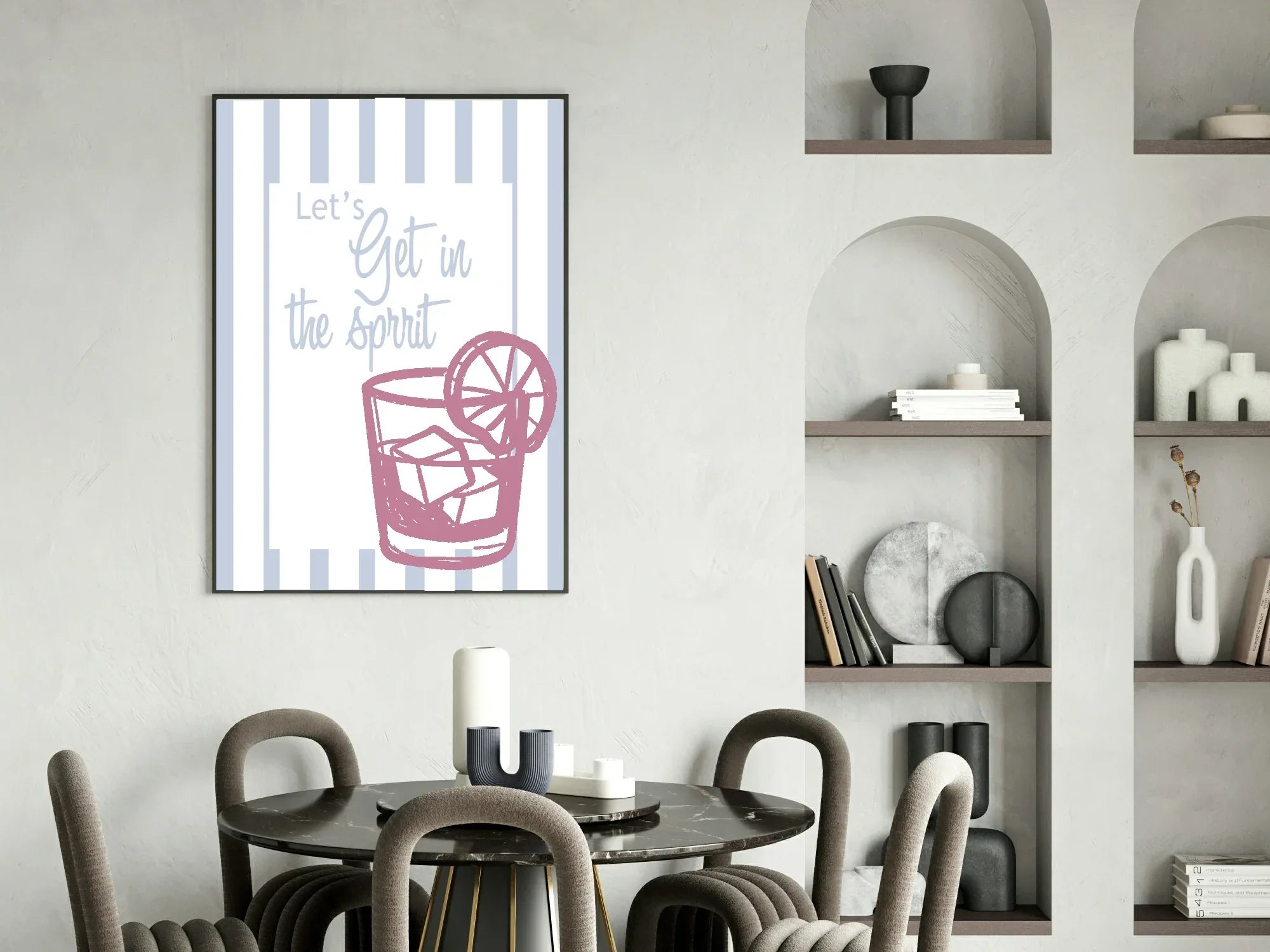Let's Get In The Spirit Print | Seasonal Wall Art - Larosier Prints
