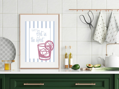 Let's Get In The Spirit Print |  Seasonal Wall Art