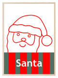 Santa Print | Kids Seasonal Wall Art - Larosier Prints