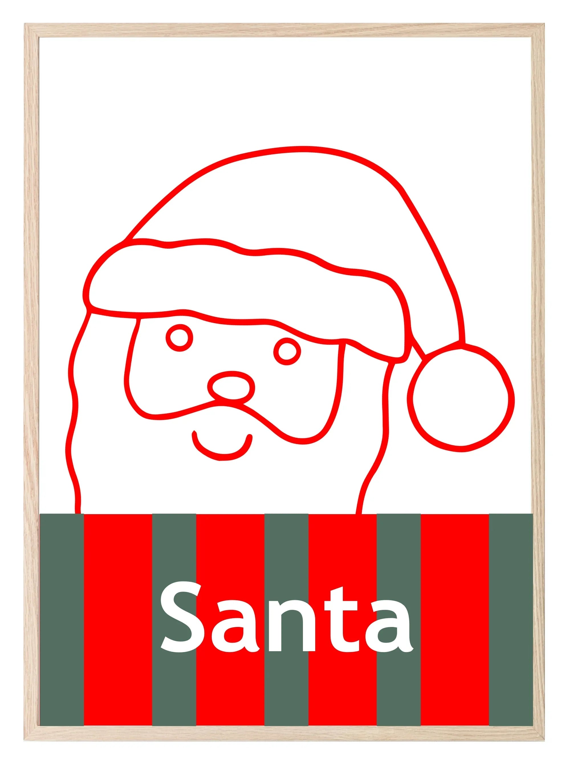 Santa Print | Kids Seasonal Wall Art - Larosier Prints