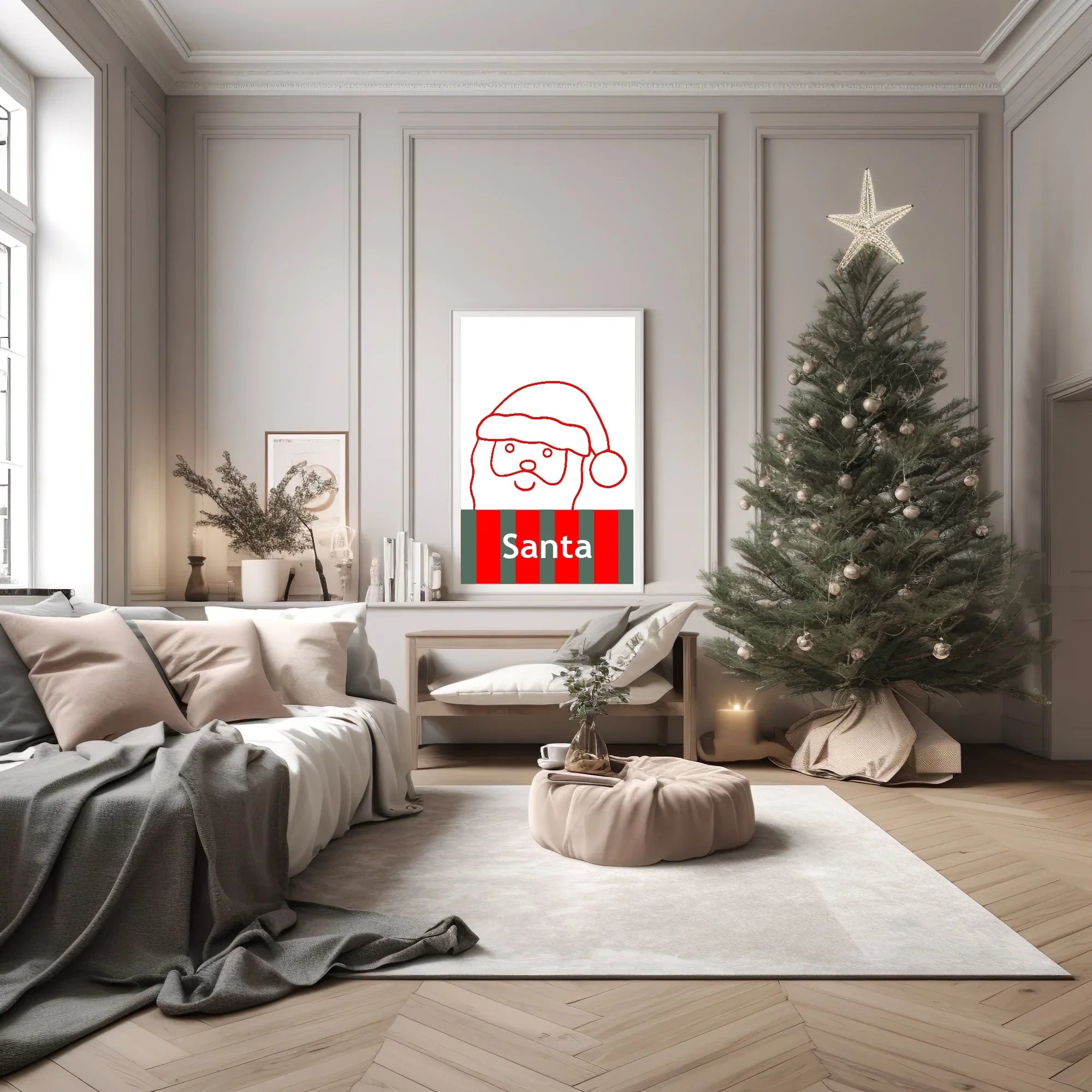 Santa Print | Kids Seasonal Wall Art - Larosier Prints