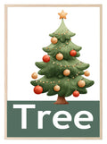 Christmas Tree Print | Kids Seasonal Wall Art - Larosier Prints