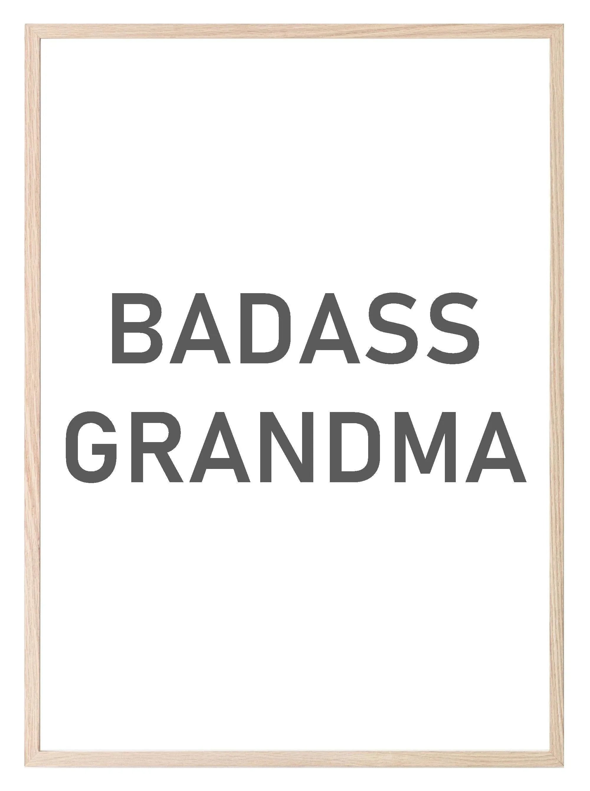 Badass Grandma Print | Family Wall Art - Larosier Prints