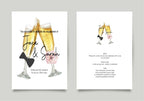 Champagne Glasses Engagement Party Invitations | Personalised | Pack of 10