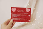 Red & Pink Wedding Invitations Enclosure Cards | Pack of 10 | A6 - Larosier Prints