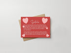Red & Pink Wedding Invitations Enclosure Cards | Pack of 10 | A6 - Larosier Prints