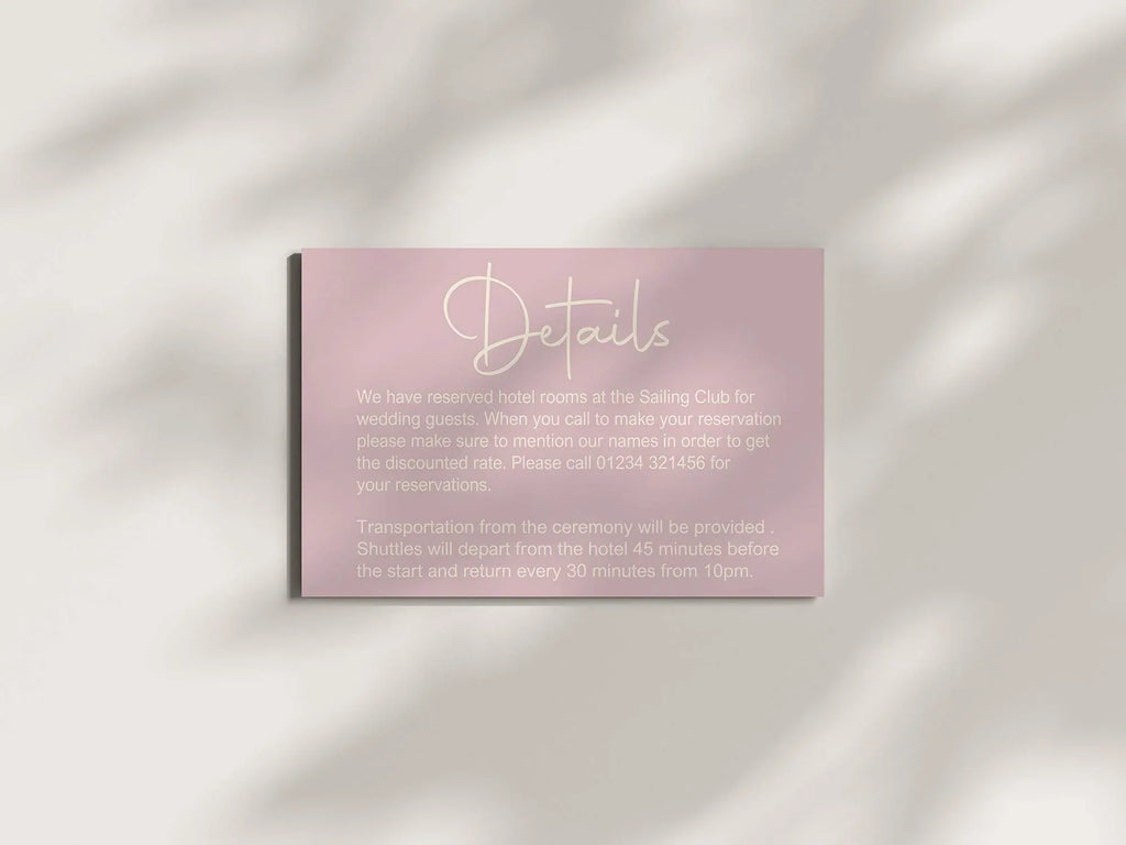 Dusky Pink Wedding Invitation Suite - Larosier Prints