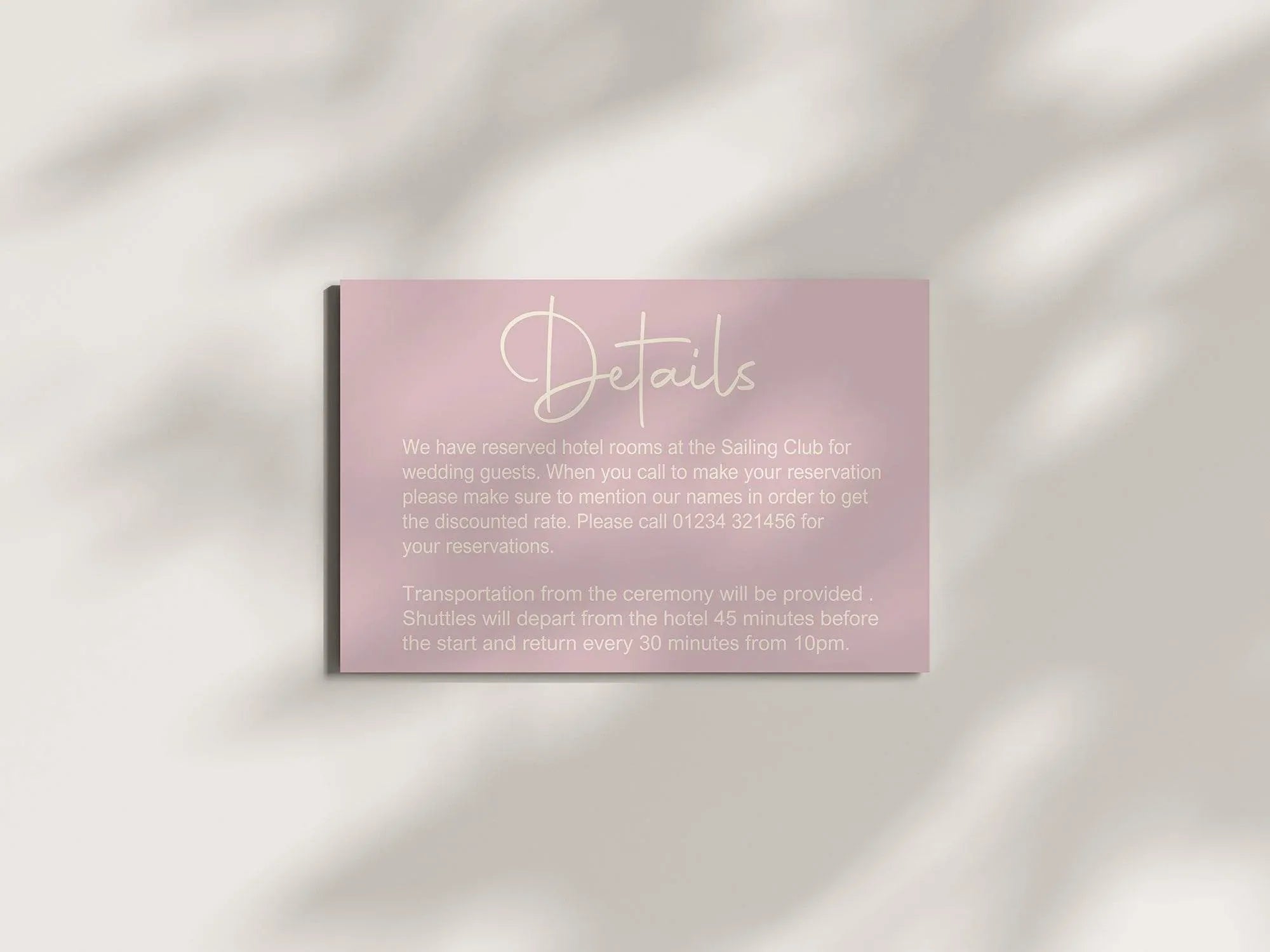 Dusky Pink Wedding Invitation Suite - Larosier Prints