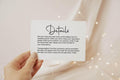 Minimalist Wedding Invitations Enclosure Cards | Pack of 10 | A6 - Larosier Prints