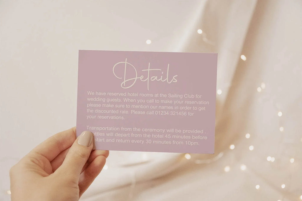 Dusky Pink Wedding Invitation Suite - Larosier Prints