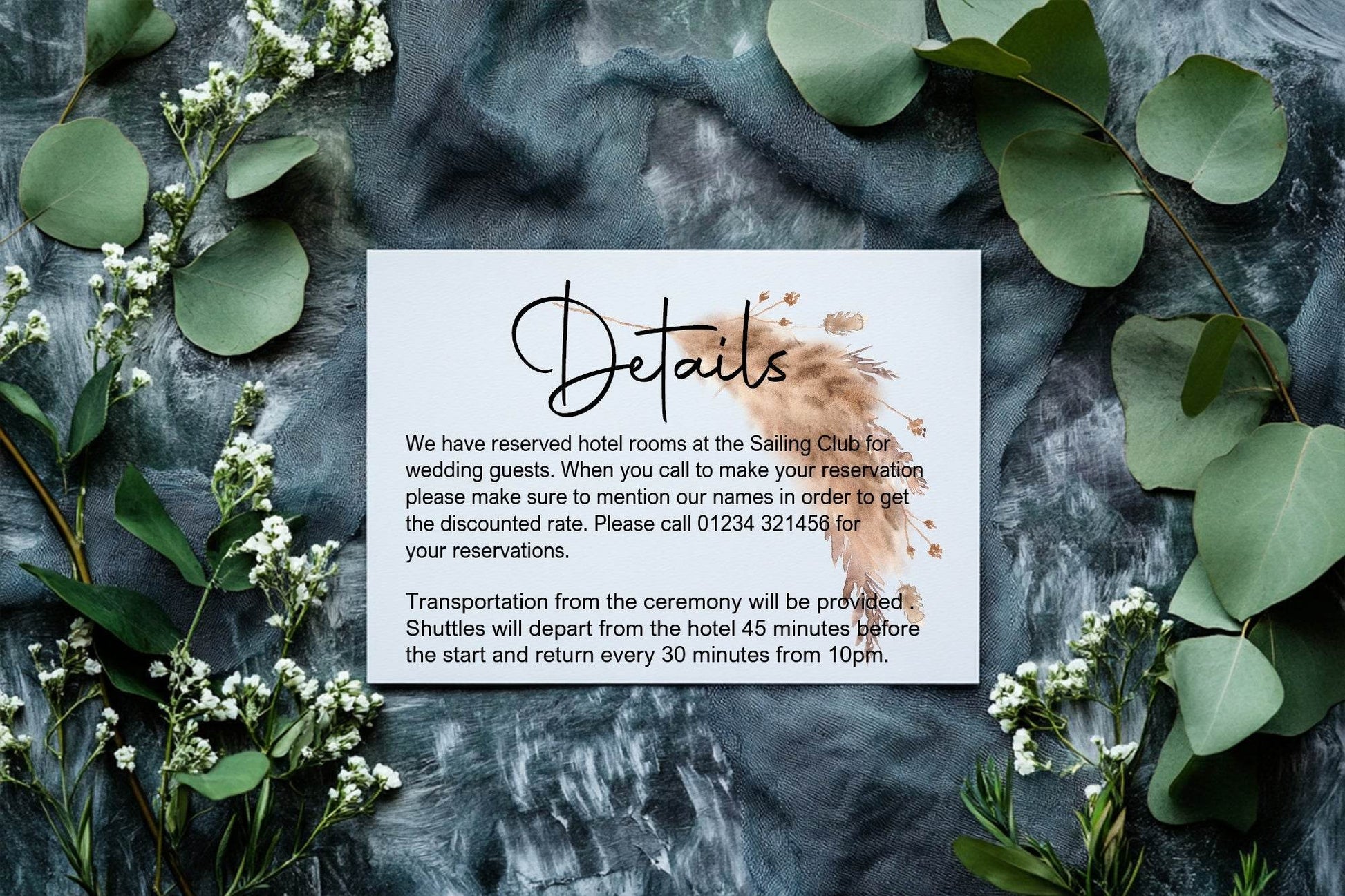Boho Wedding Invitations Enclosure Cards | Pack of 10 | A6