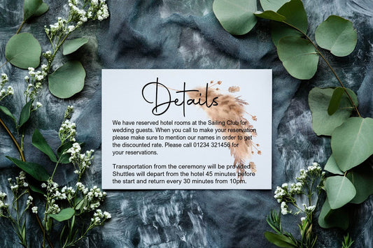 Boho Wedding Invitations Enclosure Cards | Pack of 10 | A6