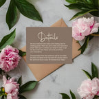 Earth Wedding Invitations Enclosure Cards | Pack of 10 | A6 - Larosier Prints