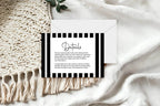 Black & White Stripe Wedding Invitations Enclosure Cards | Pack of 10 | A6 - Larosier Prints