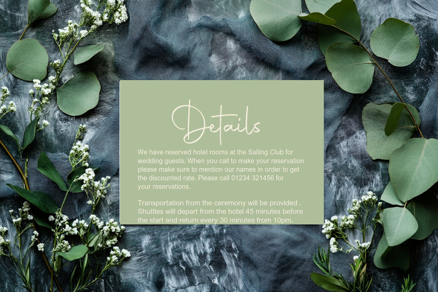 Willow Wedding Invitations Enclosure Cards | Pack of 10 | A6