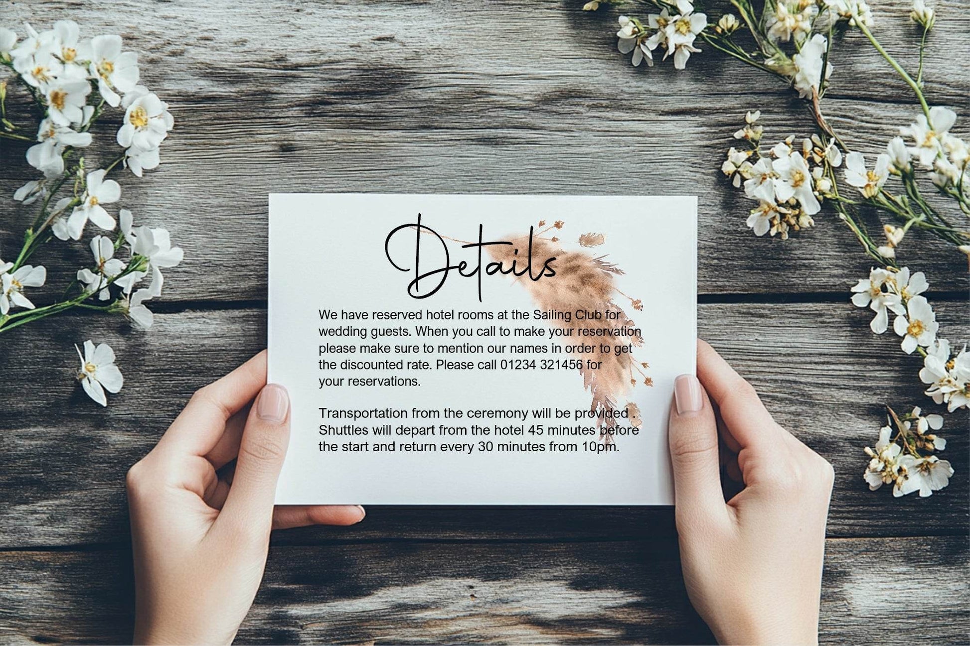 Boho Wedding Invitations Enclosure Cards | Pack of 10 | A6