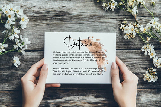 Boho Wedding Invitations Enclosure Cards | Pack of 10 | A6