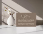 Earth Wedding Invitations Enclosure Cards | Pack of 10 | A6 - Larosier Prints