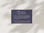 Sapphire Wedding Invitations Enclosure Cards | Pack of 10 | A6 - Larosier Prints