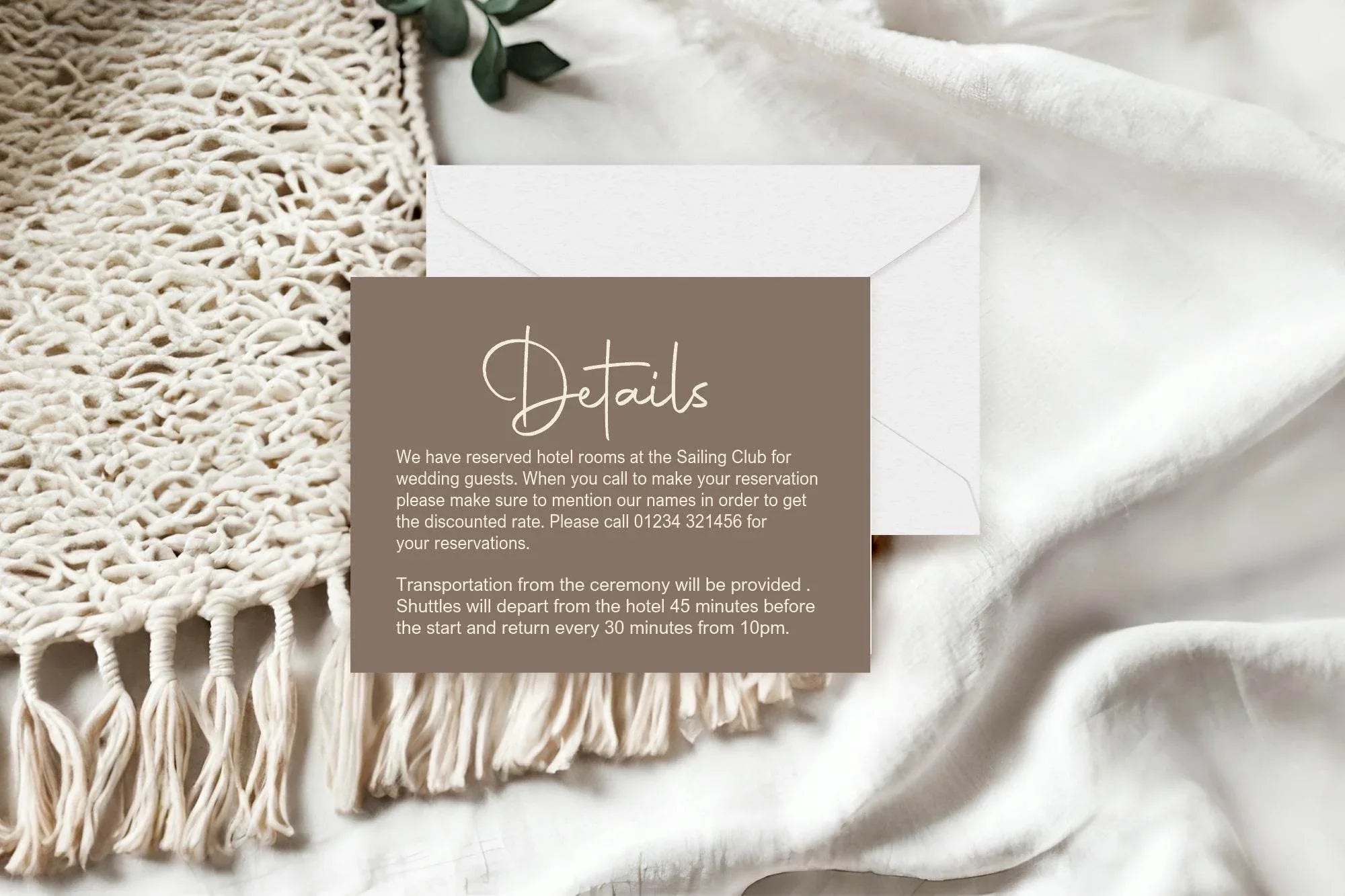 Earth Wedding Invitations Enclosure Cards | Pack of 10 | A6 - Larosier Prints
