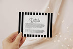 Black & White Stripe Wedding Invitation Suite - Larosier Prints